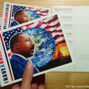 I Have a Dream 2013 by Adesina postcards front and back